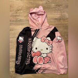Hello Kitty Pink and Black Hoodie